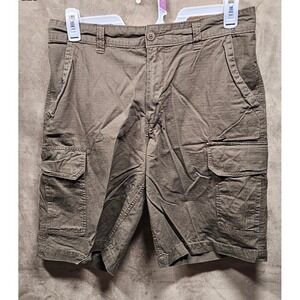 Old Navy Mens Cargo Shorts Size 34 Olive Brown Ripstop Cotton Utility Casual
